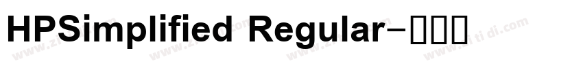 HPSimplified Regular字体转换